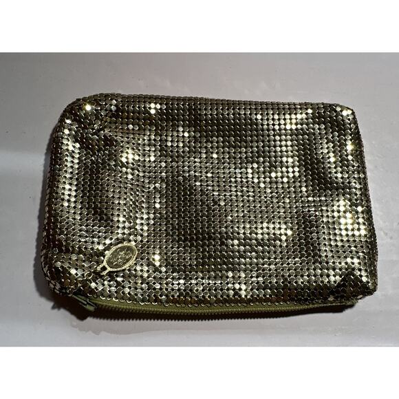 Vintage Whiting & Davis Gold Tone Coin / Makeup Purse Bag Timeless Style Classy - Picture 10 of 12